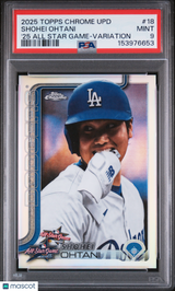 Shohei Ohtani 2025 Topps Chrome Update 2025 All-Star Game #ASGC-18b PSA 9
