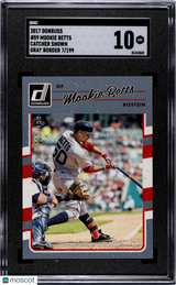 Mookie Betts 2017 Donruss Catcher Shown Gray Border #59 /199 SGC 10