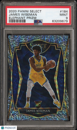 James Wiseman 2020 Panini Select Elephant Prizm #184 PSA 9