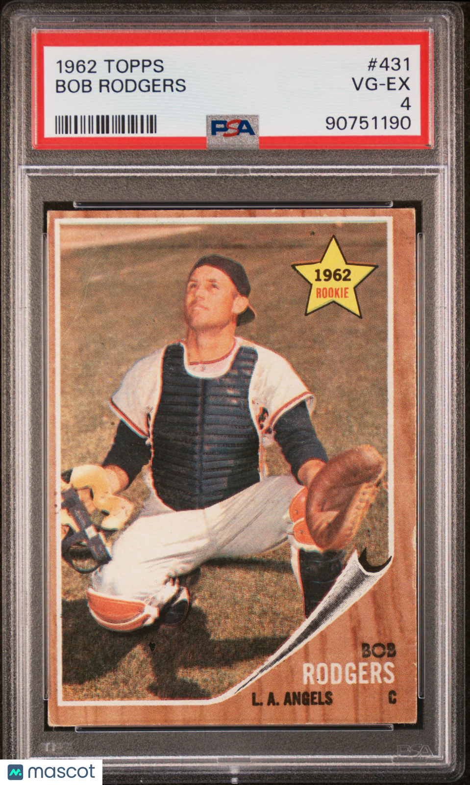 Bob Rodgers 1962 Topps #431 PSA 4