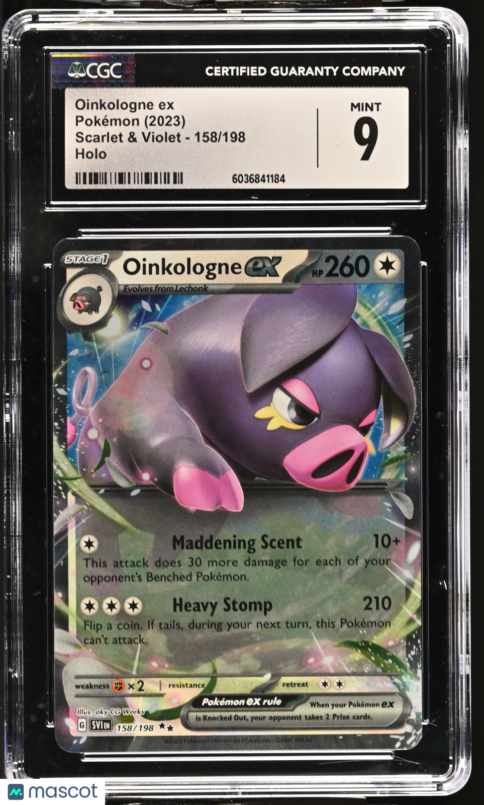 Oinkologne ex SV01: Scarlet & Violet Base Set #158/198 Holo CGC 9