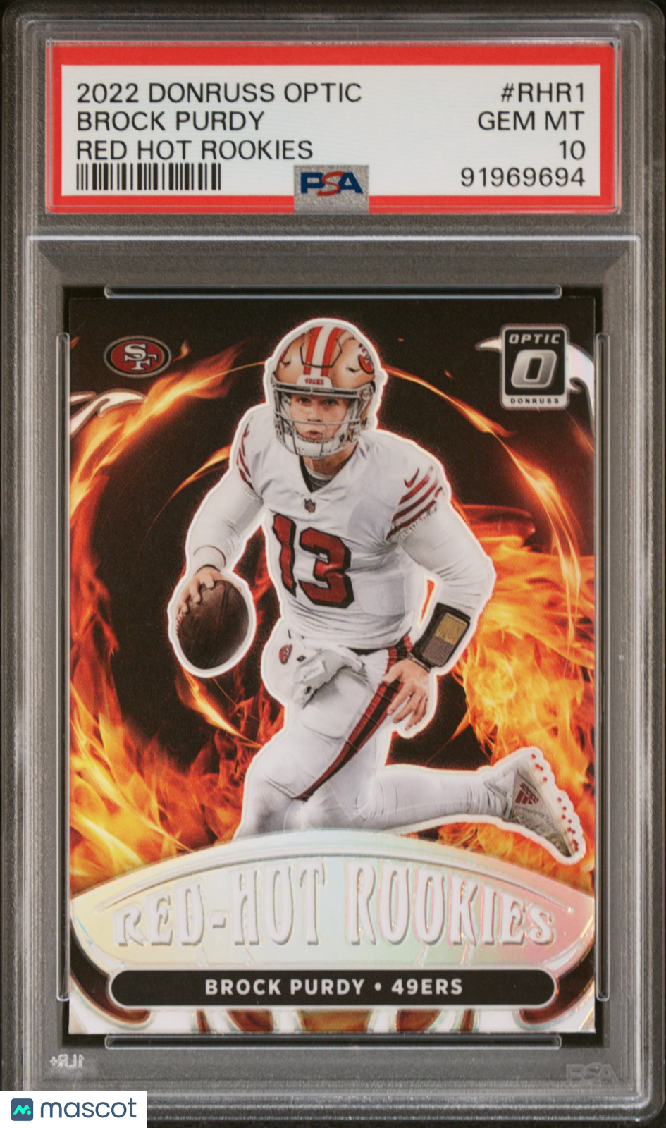 Brock Purdy 2022 Panini Donruss Optic Red Hot Rookies #RHR1 PSA 10