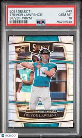 Trevor Lawrence 2021 Panini Select Silver Prizm #43 PSA 10