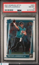 Load image into Gallery viewer, Trevor Lawrence 2021 Panini Donruss Optic #201 PSA 8
