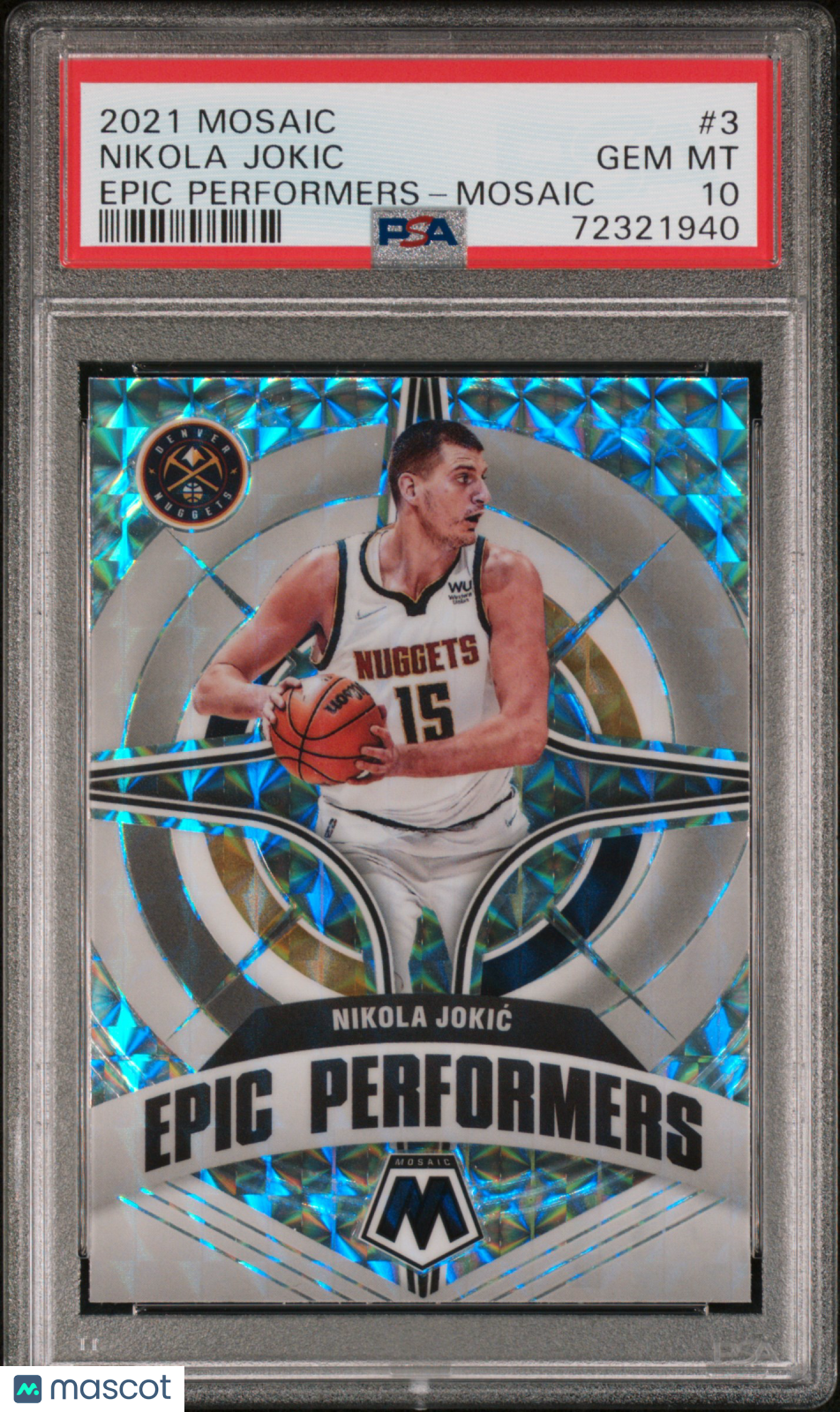 Nikola Jokic 2021 Panini Mosaic Epic Performers #3 PSA 10