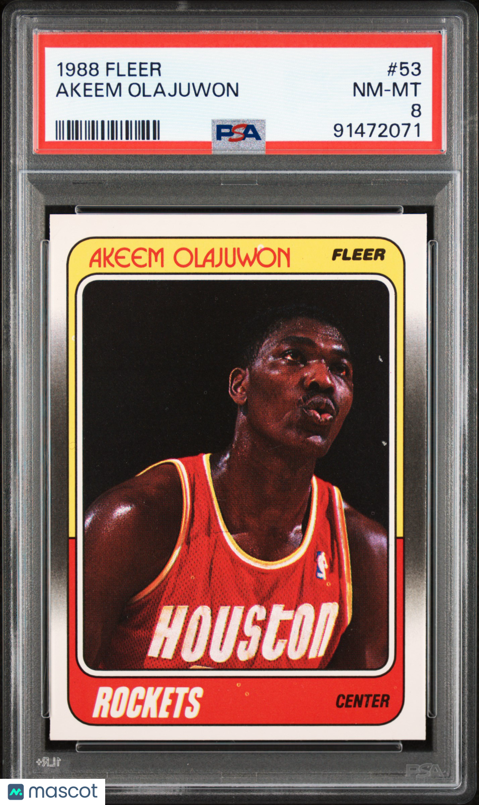 Akeem Olajuwon 1988 Fleer #53 PSA 8