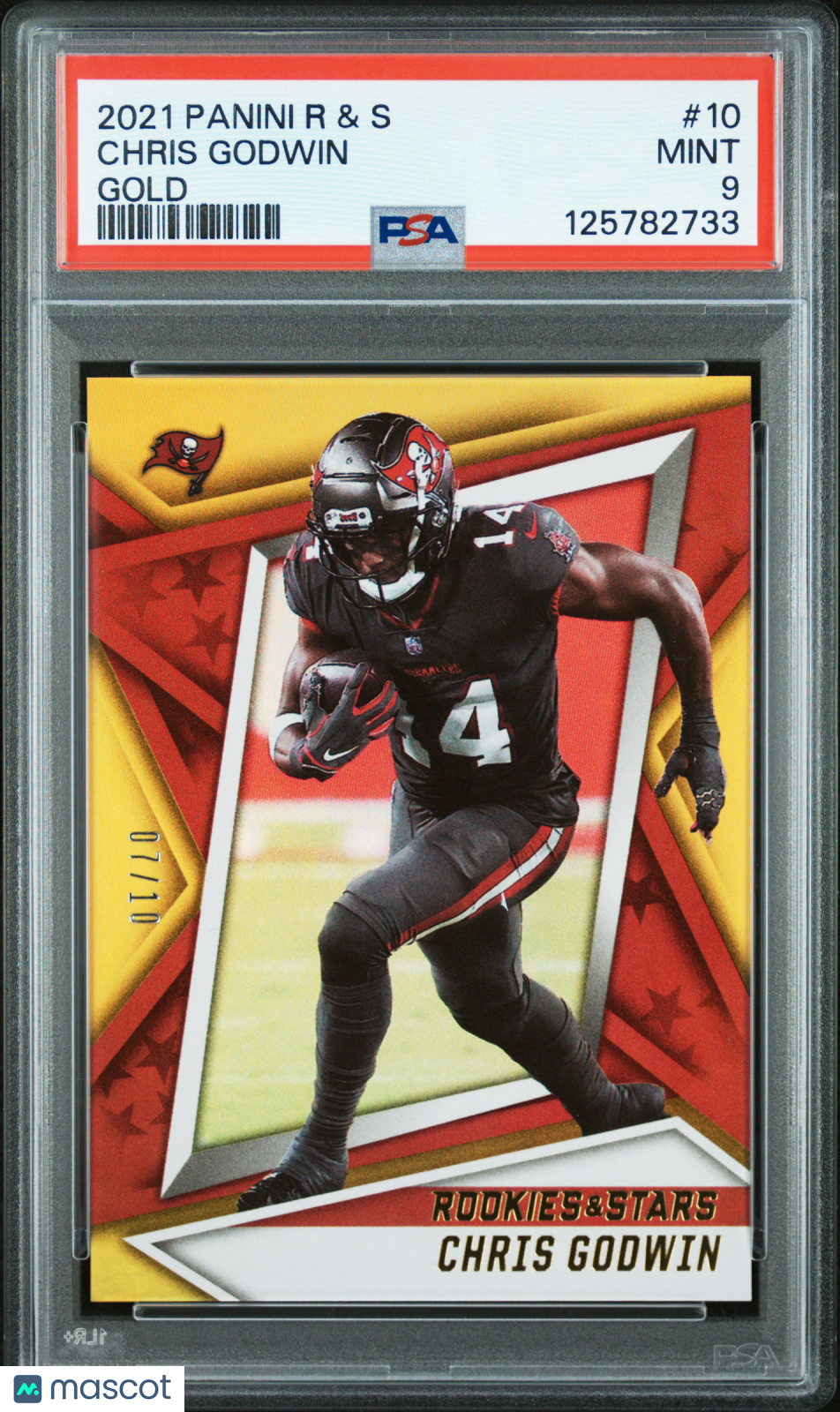 Chris Godwin 2021 Panini Rookies & Stars Gold #10 07/10 PSA 9