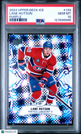 Lane Hutson 2024-25 Upper Deck Ice Purple #133 PSA 10