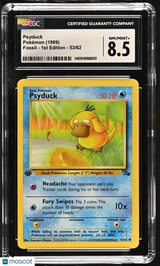 Psyduck 1999 Pokemon Fossil #53/62 CGC 8.5