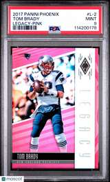 Tom Brady 2017 Panini Phoenix Legacy Pink #L-2 146/199 PSA 9