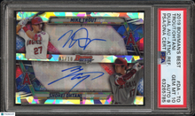 Load image into Gallery viewer, Mike Trout/Shohei Ohtani 2019 Bowmans Best Dual Auto #DA-TO Atmc Refractor
