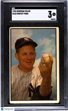 Load image into Gallery viewer, Whitey Ford 1953 Bowman Color #153 SGC 3
