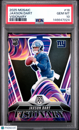 Jaxson Dart 2025 Panini Mosaic Visionary #18 PSA 10