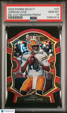 Load image into Gallery viewer, Jordan Love 2020 Panini Select Die Cut Maroon Prizm #47 PSA 10
