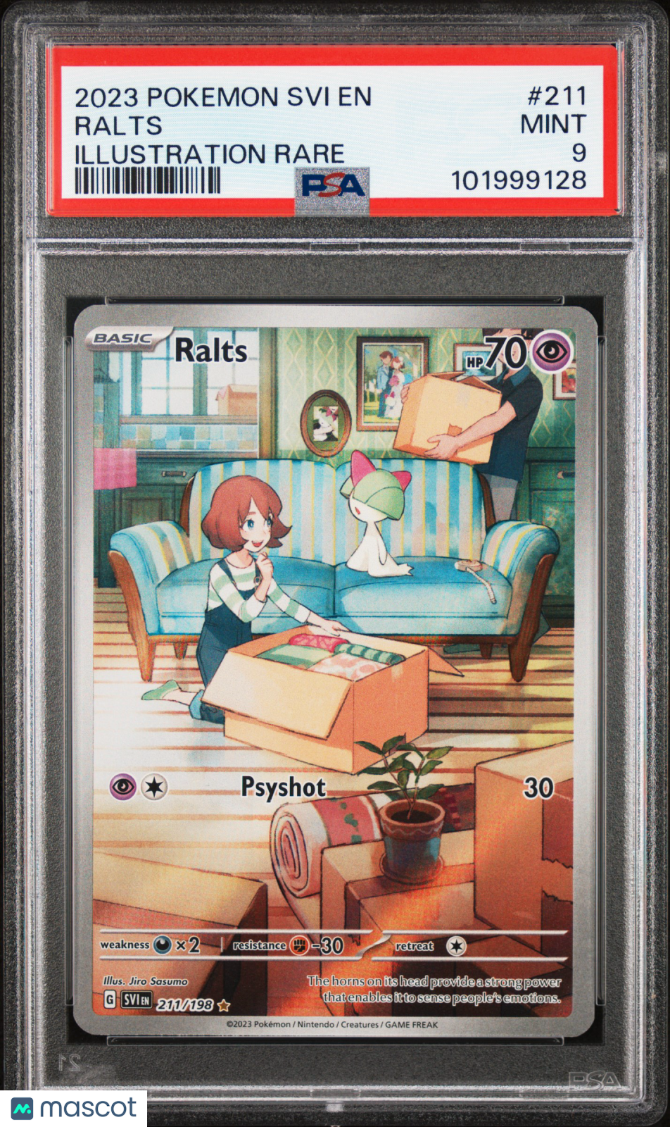Ralts SV01: Scarlet & Violet Base Set #211/198 PSA 9