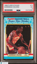 Load image into Gallery viewer, Dominique Wilkins 1988 Fleer Sticker #11 PSA 5
