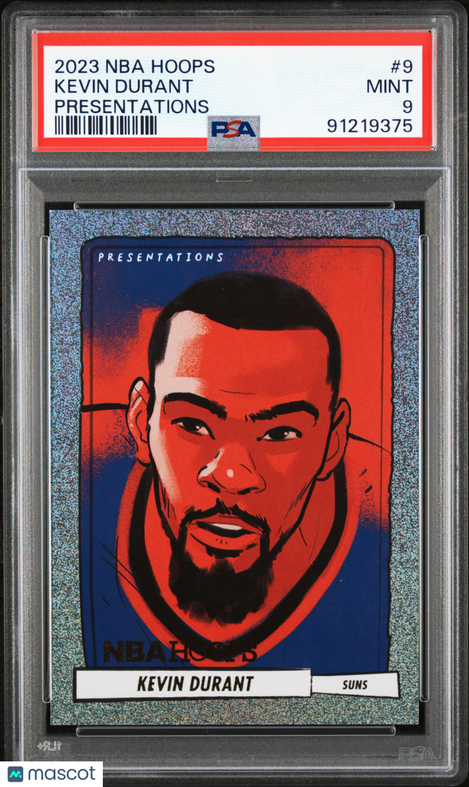 Kevin Durant 2023 Panini NBA Hoops Presentations #9 PSA 9