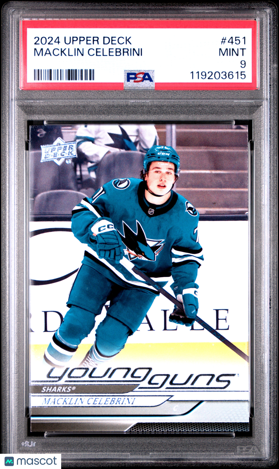 Macklin Celebrini 2024 Upper Deck #451 PSA 9