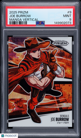 Joe Burrow 2025 Panini Prizm Manga Vertical #9 PSA 9