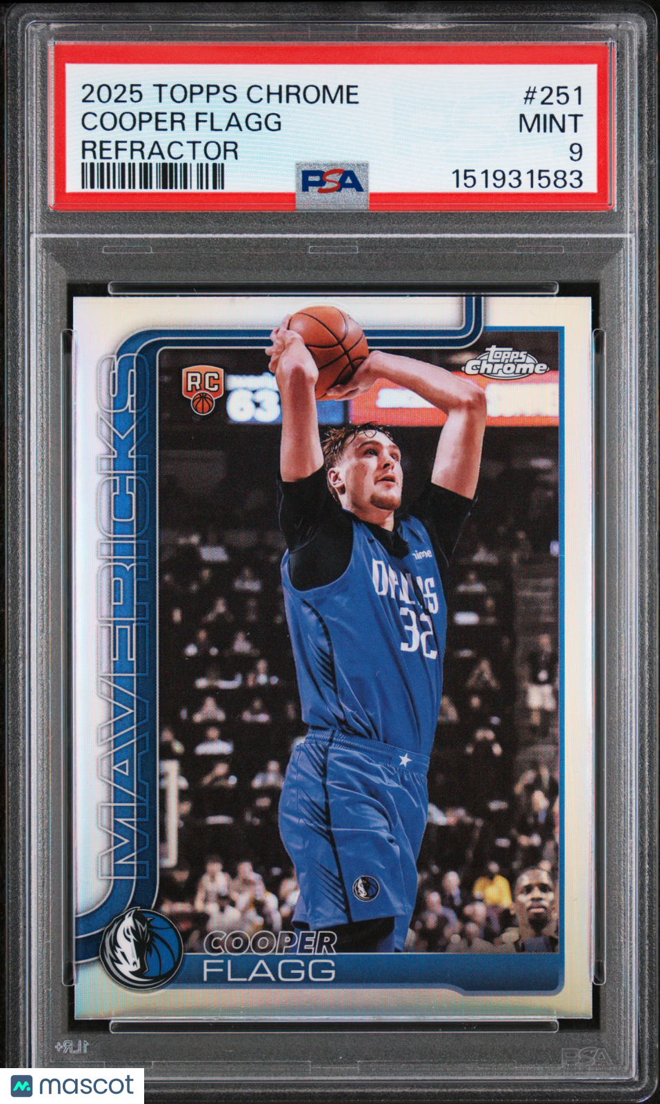 Cooper Flagg 2025-26 Topps Chrome Refractor #251 PSA 9