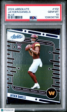 Load image into Gallery viewer, Jayden Daniels 2024 Panini Absolute Blue #102 PSA 10
