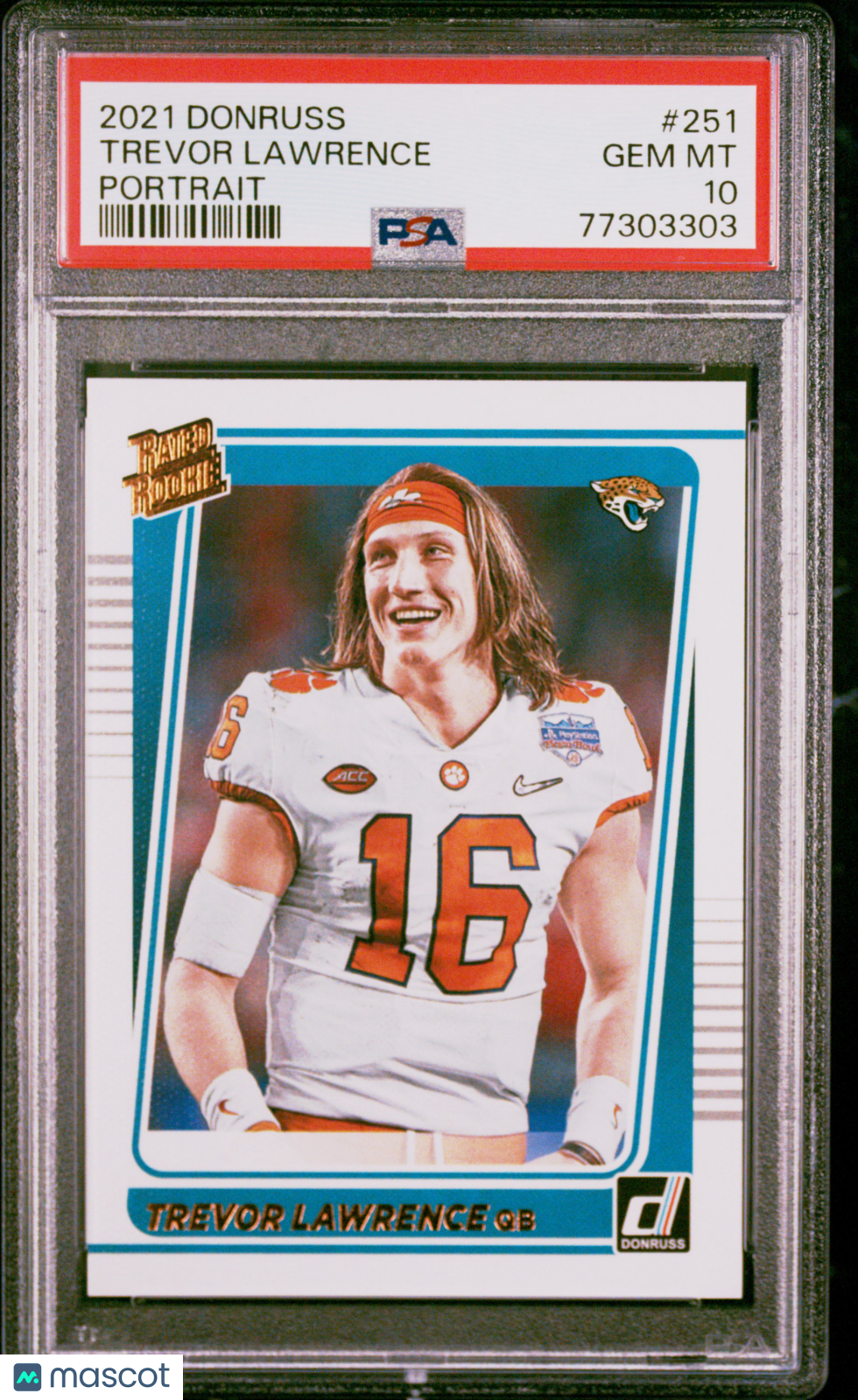 Trevor Lawrence 2021 Panini Donruss Portrait #251 PSA 10