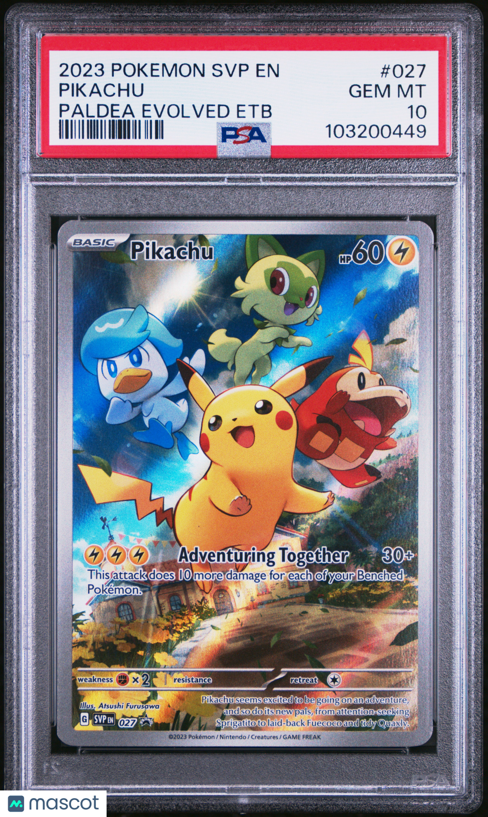 Pikachu 2023 Pokemon SVP EN-SV Black Star Promo #027 PSA 10