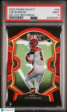 Load image into Gallery viewer, Joe Burrow 2020 Panini Select Die Cut Red Prizm #46 PSA 9

