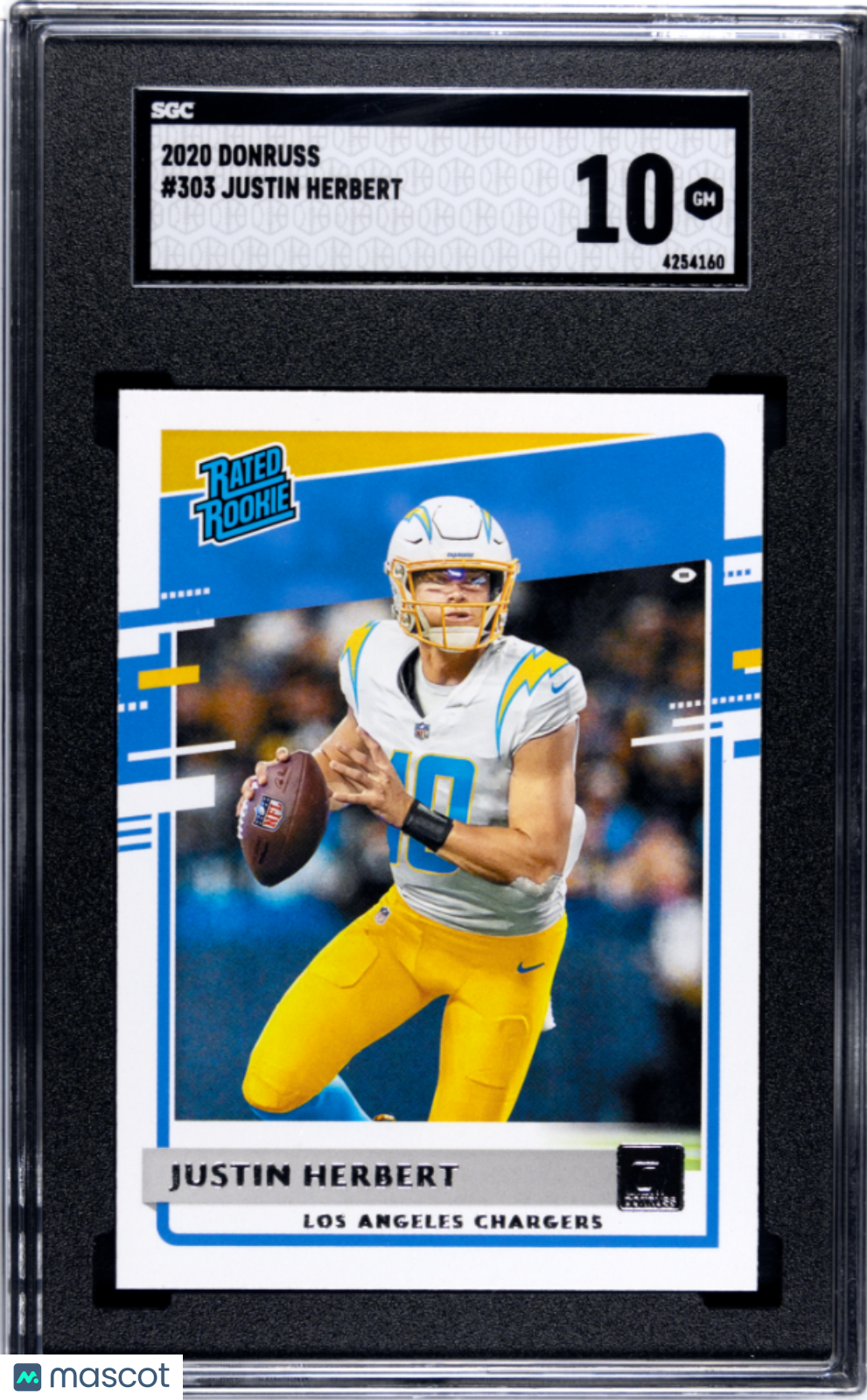 Justin Herbert 2020 Donruss #303 SGC 10