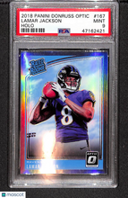 Load image into Gallery viewer, Lamar Jackson 2018 Donruss Optic - Holo #167 PSA 9
