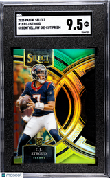 CJ Stroud 2023 Panini Select Green Yellow Die Cut Prizm #183 SGC 9.5