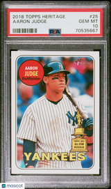 Aaron Judge 2018 Topps Heritage #25 PSA 10