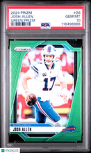 Load image into Gallery viewer, Josh Allen 2024 Panini Prizm Green #28 PSA 10
