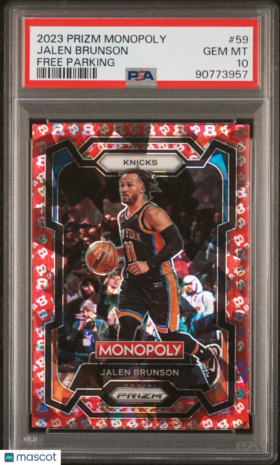 Jalen Brunson 2023 Panini Prizm Monopoly Free Parking #59 PSA 10