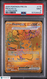 Pikachu EX 2025 Pokemon Pre EN-Prismatic Evolutions #179 PSA 9