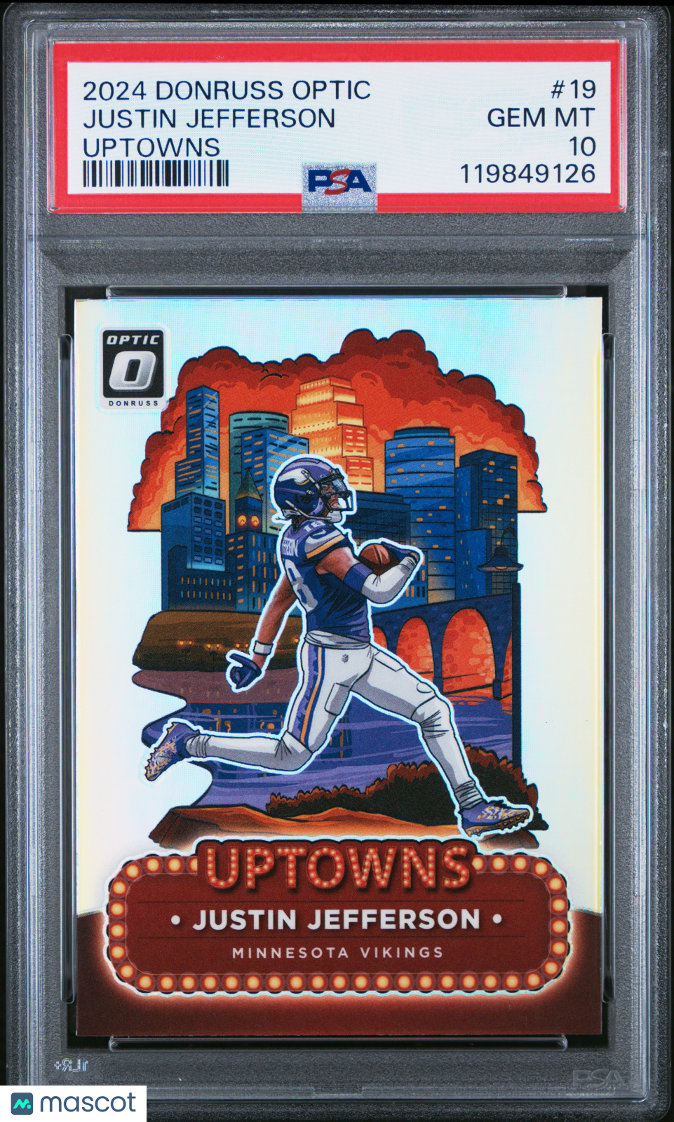 Justin Jefferson 2024 Panini Donruss Optic Uptowns #19 PSA 10