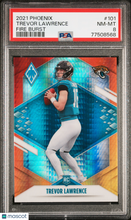Load image into Gallery viewer, Trevor Lawrence 2021 Panini Phoenix Fire Burst #101 PSA 8
