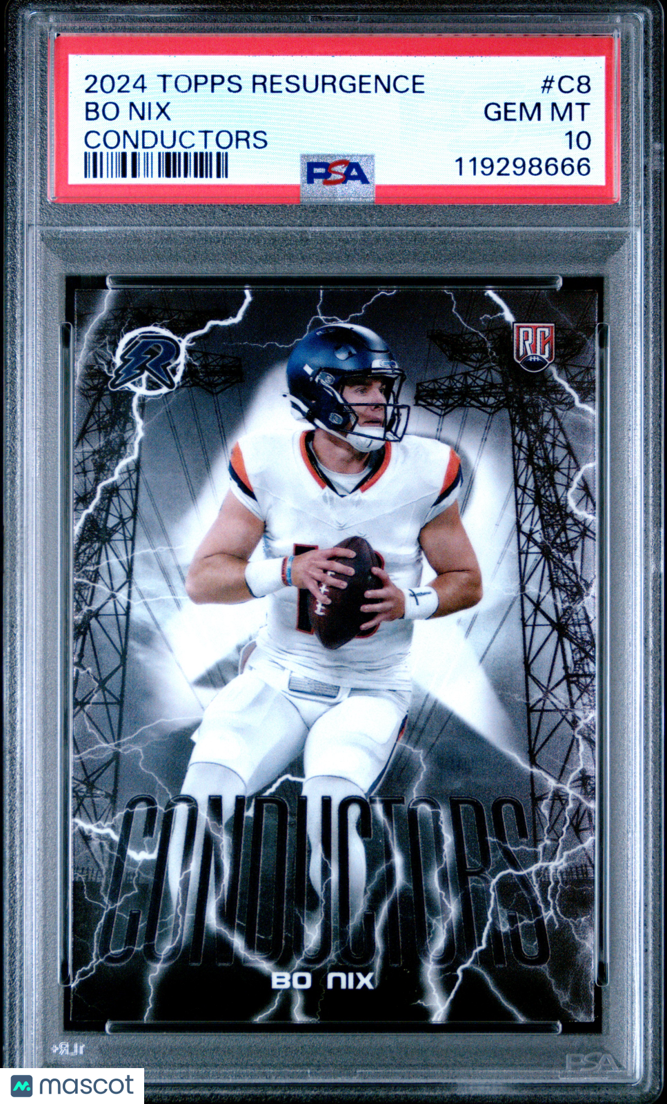 Bo Nix 2024 Topps Resurgence Conductors #C8 PSA 10