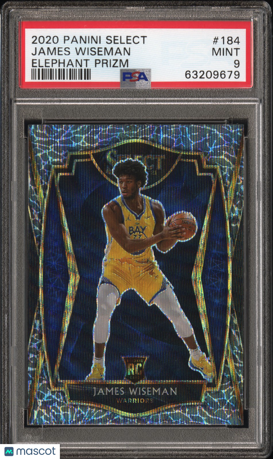 James Wiseman 2020 Panini Select Elephant Prizm #184 PSA 9
