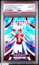 Load image into Gallery viewer, Jayden Daniels 2024 Panini Rookies &amp; Stars Airborne Pandora #AJDS PSA 10
