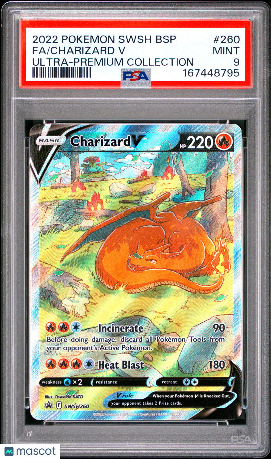 Charizard V 2022 Pokemon Swsh Black Star Promo #260 PSA 9
