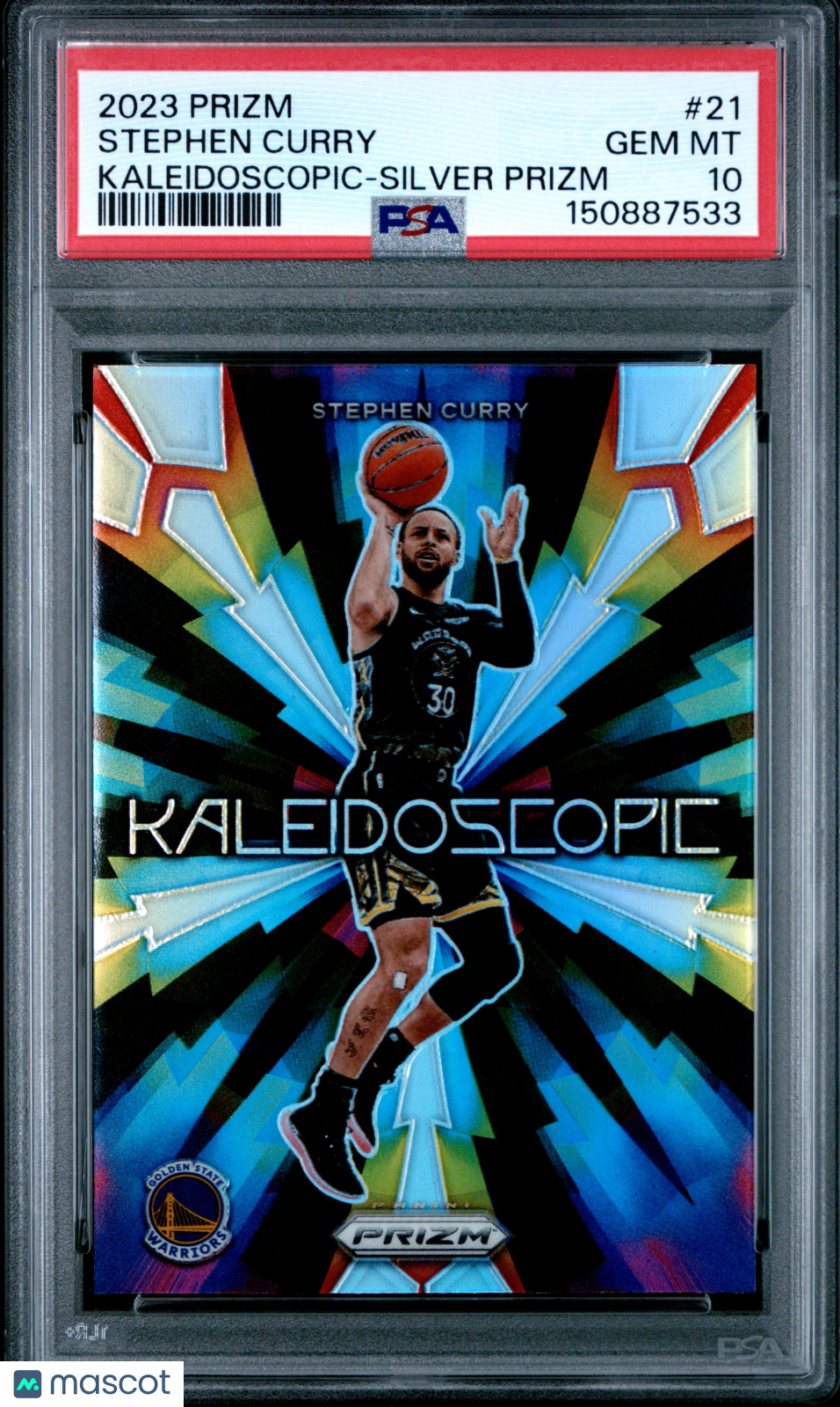 Stephen Curry 2023 Panini Prizm Kaleidoscopic Silver #21 PSA 10
