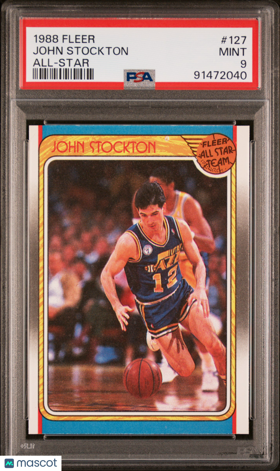 John Stockton 1988 Fleer #127 All Star PSA 9