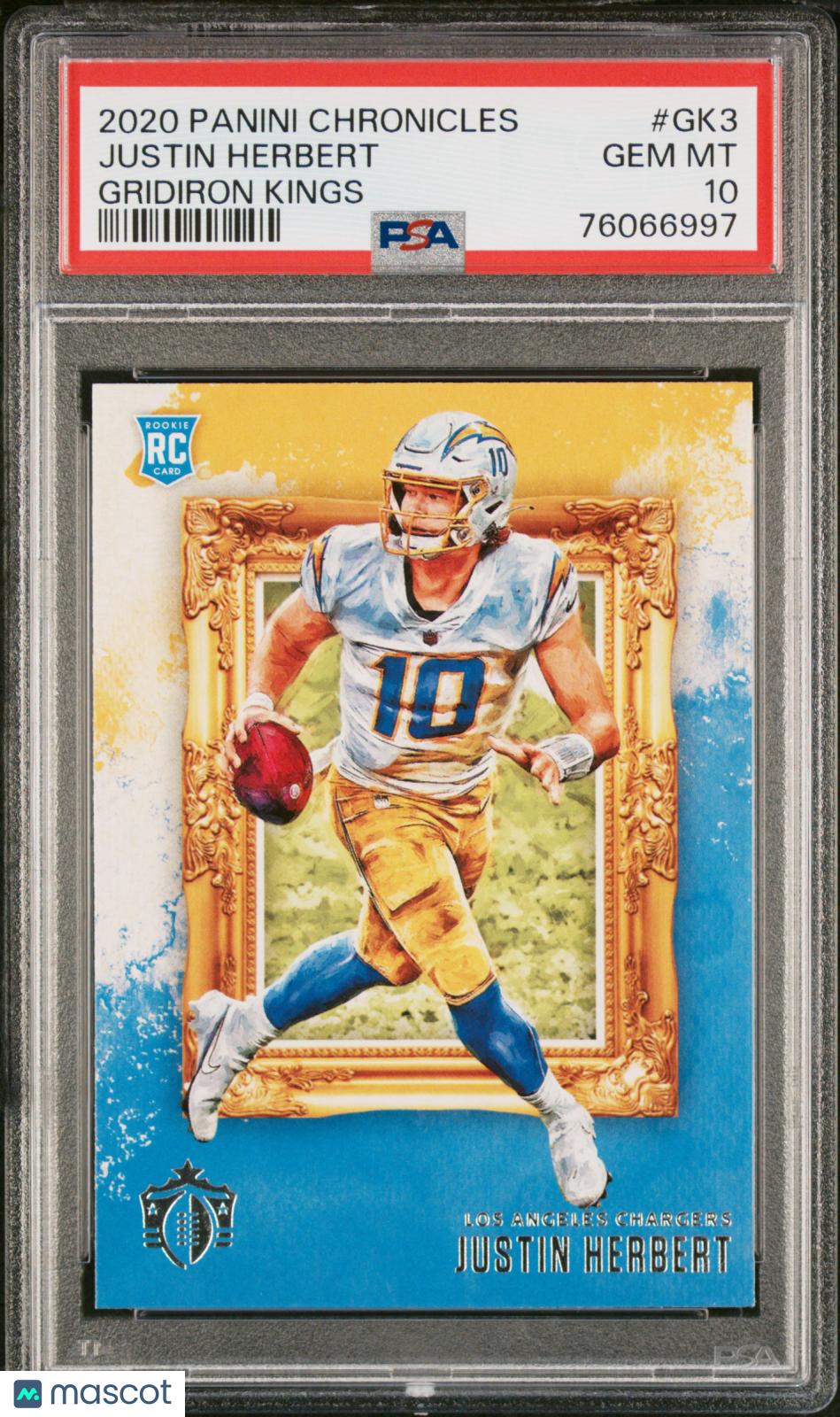 Justin Herbert 2020 Panini Chronicles Gridiron Kings #GK3 PSA 10