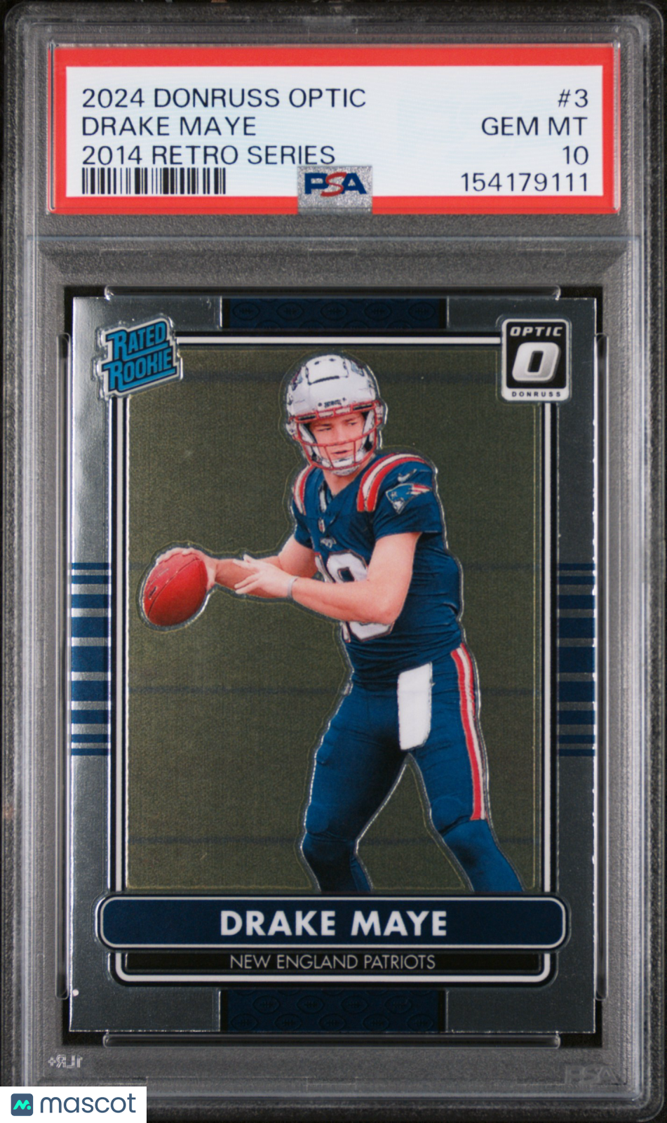 Drake Maye 2024 Panini Donruss Optic 2014 Retro Series #3 PSA 10
