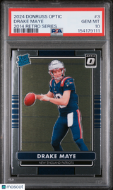 Drake Maye 2024 Panini Donruss Optic 2014 Retro Series #3 PSA 10