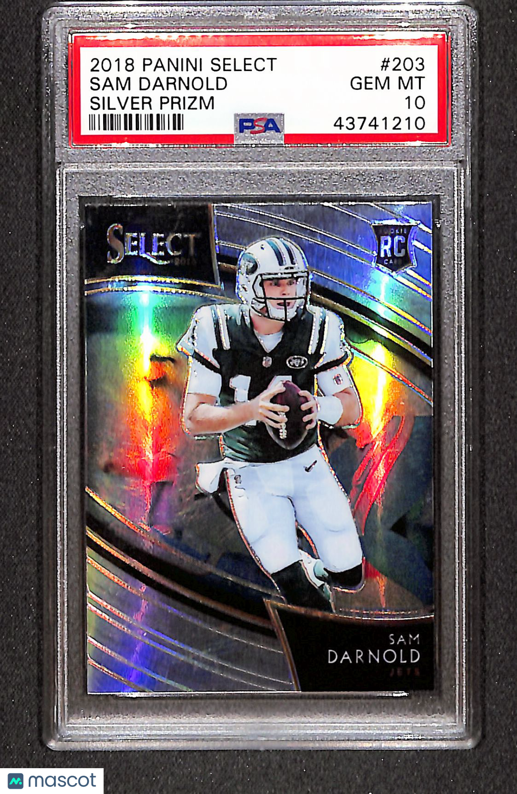 Sam Darnold 2018 Panini Select Silver Prizm #203 PSA 10