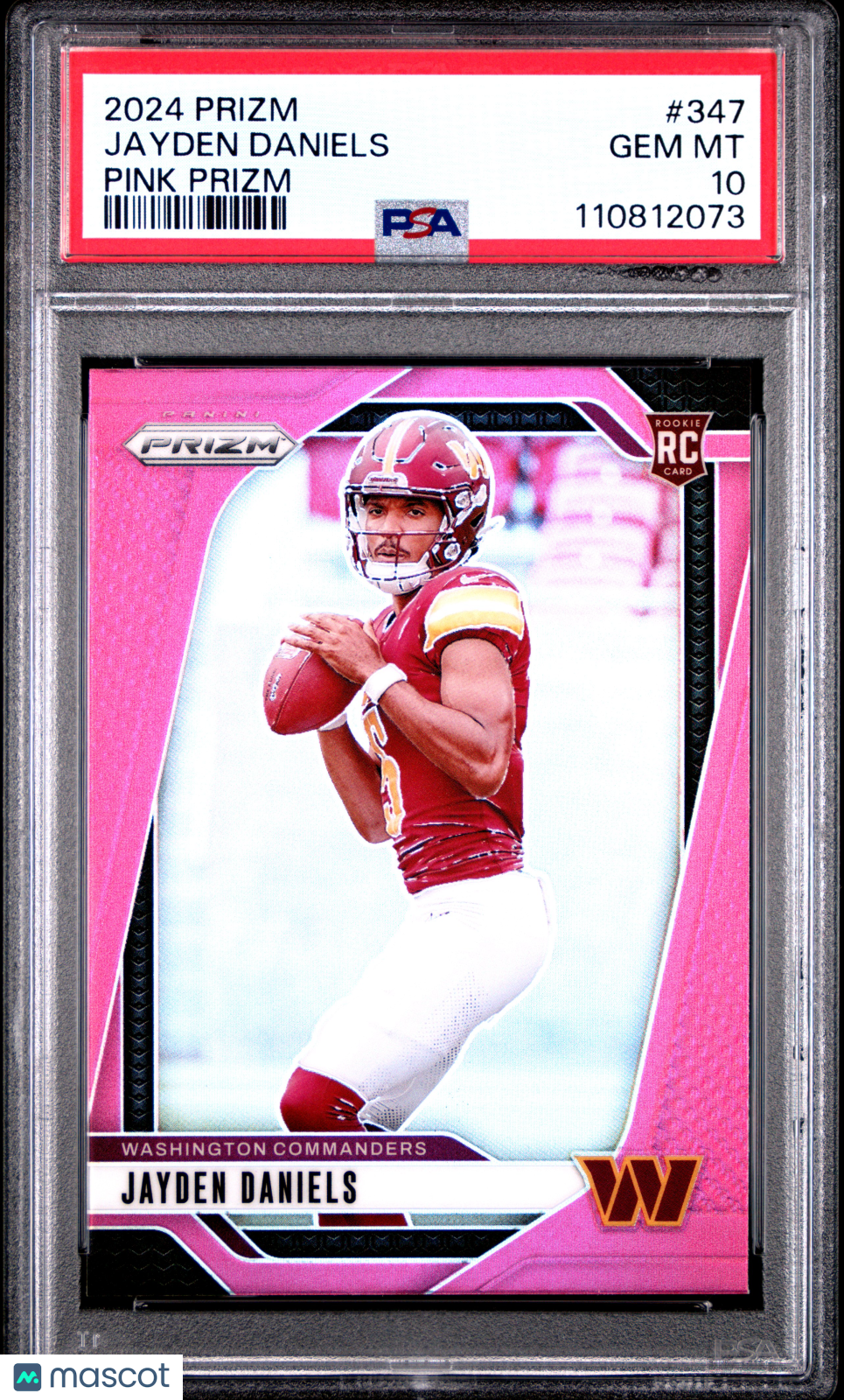Jayden Daniels 2024 Panini Prizm Pink #347 PSA 10