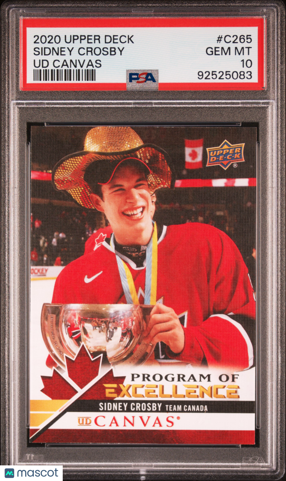 Sidney Crosby 2020 Upper Deck UD Canvas #C265 PSA 10