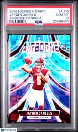 Jayden Daniels 2024 Panini Rookies & Stars Airborne Pandora #AJDS /135 PSA 10